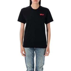 꼼데가르송 더블 하트 패치 크루넥 티셔츠 AXT22605 1