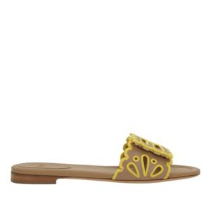 펜디 바게트 FF 자수 스캘럽 슬라이드 8R8979 AWLAF1VP1