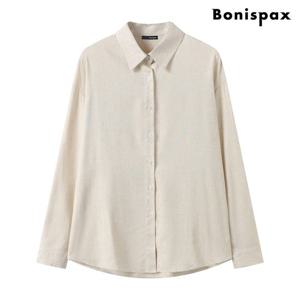 [보니스팍스]베이직 린넨 루즈핏 긴팔 셔츠 (XQ1BA017L0)