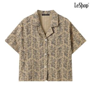[르샵]플라워 패턴 오픈 카라 반팔 셔츠 (DQ2BA006A)