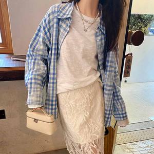 [드넬][드넬]블루체킹셔츠DWB61197A