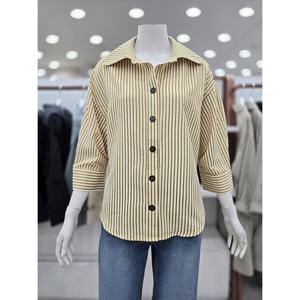 [ab.f.z]스트라이프 빅카라 루즈핏 블라우스( AFA5NB33G )_DJ