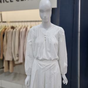 [나이스클랍]레이스 펀칭 긴팔 블라우스 A262PWB301_DG_DG