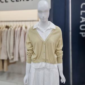 [나이스클랍]니트배색 셔츠 블라우스 A261PWB204_DG_DG