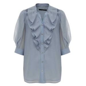 [미니멈]MZBAWB3030BL 프릴 시스루 블라우스_JK