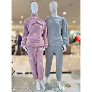 비너스 VEP377FS VEP377MS 빅사이즈 뽀글이겨울홈웨어 극세사 데이지 남성여성 커플잠옷