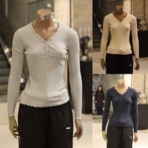 지프 여전 흘림 로고 골지 긴팔티셔츠 (JP0TSF501)