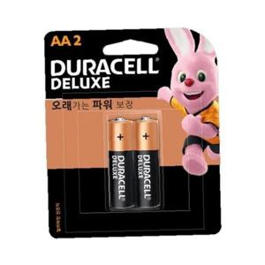 듀라셀 디럭스 알카라인 건전지 AA LR6 1.5V 2개입 일회용 건전지 조(1개입)