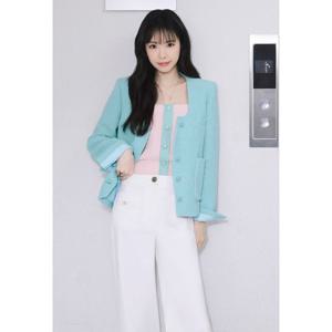 JJ지고트 테이프 배색 변형 라운드넥 재킷 (GP3A0JKJ21)