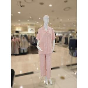 면레이온 별 달 나염 간절기 반팔긴바지 여성 파자마세트 (VPA4402W)