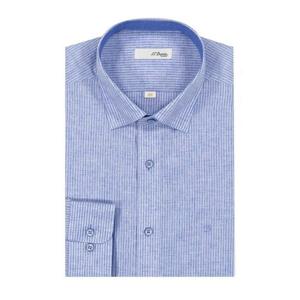 듀퐁셔츠 SE4SM11LS118SBU 린넨믹스 스트라이프 일반핏 긴팔 셔츠