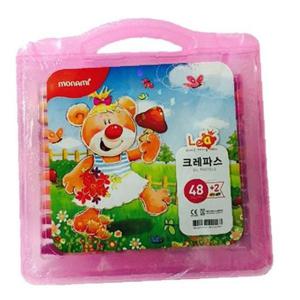 모나미 귀여운 아기곰레아 크레파스 48색