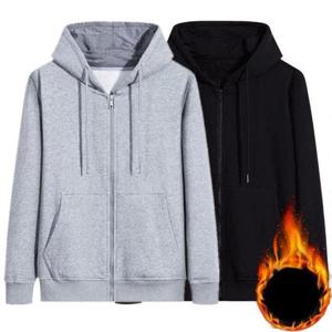 기모후드티셔츠 기본기모 안감 남여공용 후드 집업 OBD-163