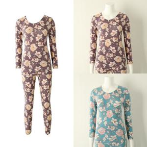 비너스 란제리 보들보들한 모달스판 꽃나염 여성 내의세트 VLG6043S VLG6043S