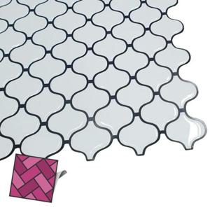 포인트타일 월타일스티커 511 흰색 다마스크무늬