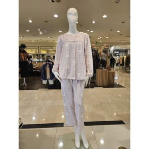 비너스 란제리 뱁새 눈꽃송이 극세사 여성 파자마 세트 (VPA4489W) VPA4489W