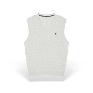 헤지스 남성 멜란지 V넥 니트 베스트 HZSW5B557G1 HZSW5B557