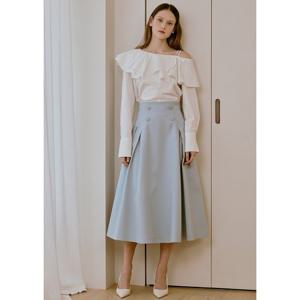 샤틴 에스블랑 하이웨이스트 플레어 스커트 (b51a3010a) B51A3010A