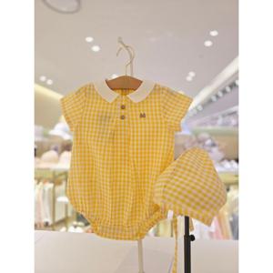 밍크뮤 밍크뮤 출산백일선물 (YE)아미띠체크SET바디슈트 3597067602 25년 신상 3597067602