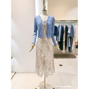 샤틴 플라워 슬리브 가디건 SET 원피스(S252H674) S252H674