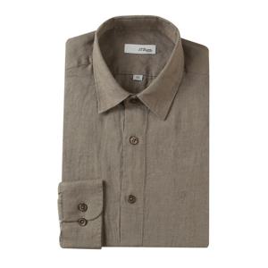 듀퐁셔츠 (S.T듀퐁)25년 SS 신상 슬림핏 린넨100 긴팔 셔츠 -SE5SM21LS331SKH(카키) SE5SM21LS331