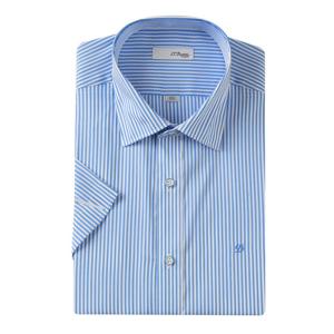 듀퐁셔츠 (S.T듀퐁)25년 SS 신상 슬림핏 스트레치 스트라이프 반팔 셔츠 -SE5MM21HS311SBU(블루) SE5MM21HS311