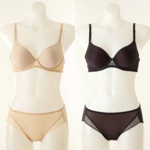 비너스 란제리 (A컵B컵)심플 데일리 더블윙 직조 스페이서 메모리 몰드 브래지어+햄팬티 세트 (VBR1805A_B VPT1805H) VBRPT1805B