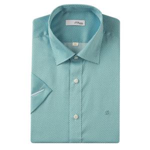 듀퐁셔츠 (S.T듀퐁)25년 SS 신상 일반핏 면100 프린트 반팔 셔츠 -SE5MM11HS202SMI(민트) SE5MM11HS202