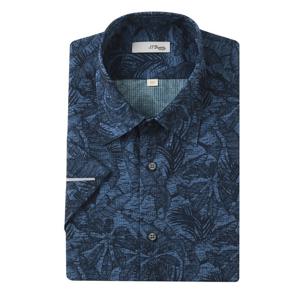 듀퐁셔츠 (S.T듀퐁)25년 SS 신상 일반핏 써커 프린트 반팔 셔츠 -SE5MM11HS117SNY(네이비) SE5MM11HS117