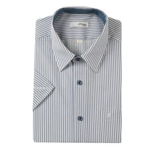 듀퐁셔츠 (S.T듀퐁)25년 SS 신상 일반핏 써커 스트라이프 반팔 셔츠 -SE5MM11HS110SNY(네이비) SE5MM11HS110