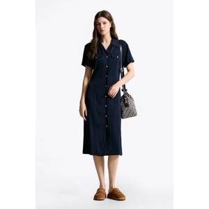 타미힐피거 여성 비스코스 트윌 셔츠 원피스 T22F6TDR033WT1(25FW) T22F6TDR033WT1