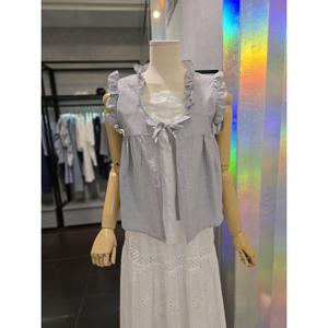 에이비에프지 ab.f.z  체크 프릴 레이어드 나시블라우스 (AEZ3ZB38) AEZ3ZB38