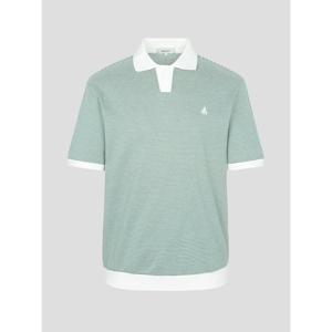 빈폴맨 투톤 오픈카라 스트라이프 티셔츠 (BC5542C02H) BC5542C02H