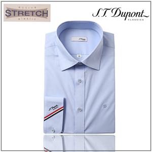 듀퐁셔츠 듀퐁 와이셔츠(SE5SM12LS907SBU)일반핏 긴소매 시그니처 삼선 포인트 스판소재 블루 셔츠 SE5SM12LS907