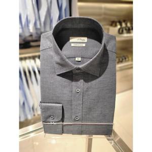 듀퐁셔츠 듀퐁 와이셔츠(SE5SM22LS757SDY)슬림핏 긴소매 린넨 소재 다크 그레이 셔츠 SE5SM22LS757