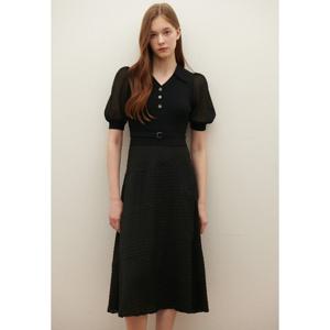 샤틴 시어 소매 니트원피스 (S252B951) S252B951