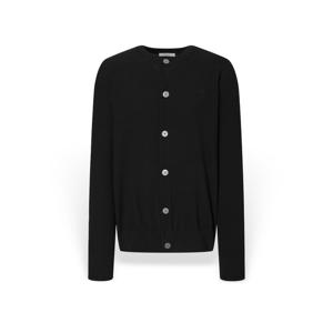 헤지스 남성 솔리드 라운드넥 가디건 HZSW5F200BK HZSW5F200