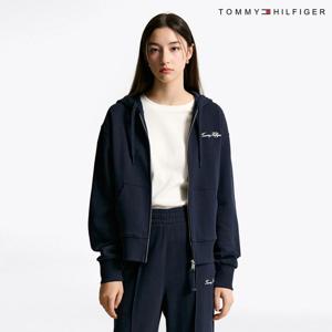 타미힐피거 여성 스크립트 후드집업 T22F6TJC030WT1 T22F6TJC030WT1