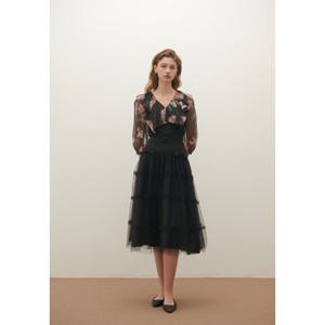 샤틴 리본 프릴 샤스커트 (S253B353) S253B353