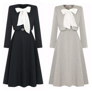 케네스레이디 (E537) 모브 리본 원피스 (EWOPPK0300) EWOPPK0300