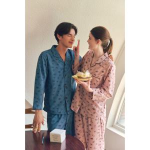 비너스 란제리 따뜻한 면 기모 고양이나염 커플잠옷 VPA4552WM VPA4552WM