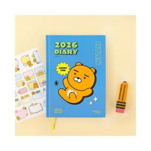 [문구] f20 167936 카카오 2026 날짜형 양장 다이어리 라이언