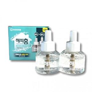 [반려] 유한양행 해피홈 파워리퀴드 리필 60일+60일 총120일 난공불락 훈증기 리퀴드 리필