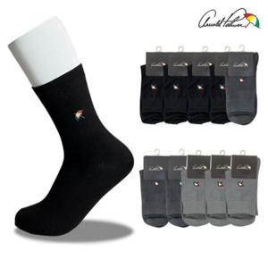 [패션] 아놀드파마 남성 무지 정장 중목양말 10켤레 LMCF-5542