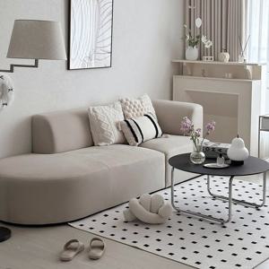 [쿠션무료]레이디가구 반달 기능성 패브릭소파 3인용 라운지앉우