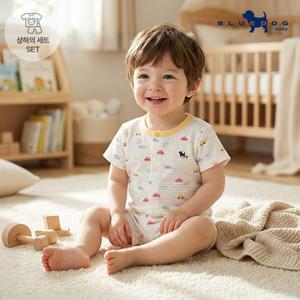 [블루독베이비] 부르릉 반팔 내의_WH (4437005421)