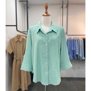 [코데즈컴바인] 소매턴업 핀스트라이프 블라우스 (CKB-BL901W6)