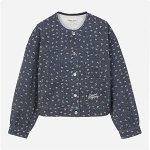 [써스데이아일랜드](T262MJK131W)라운드넥 패턴 자켓