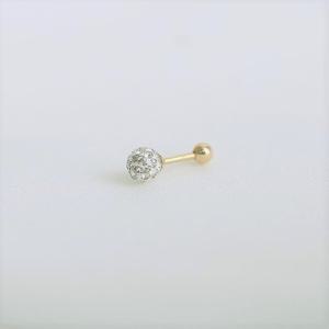 [로이드][GB]화이트 큐빅볼 반쪽 피어싱 LPFJ4026G