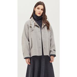 SACT45061 하이넥 핸드메이드 울 코트 SISLEY